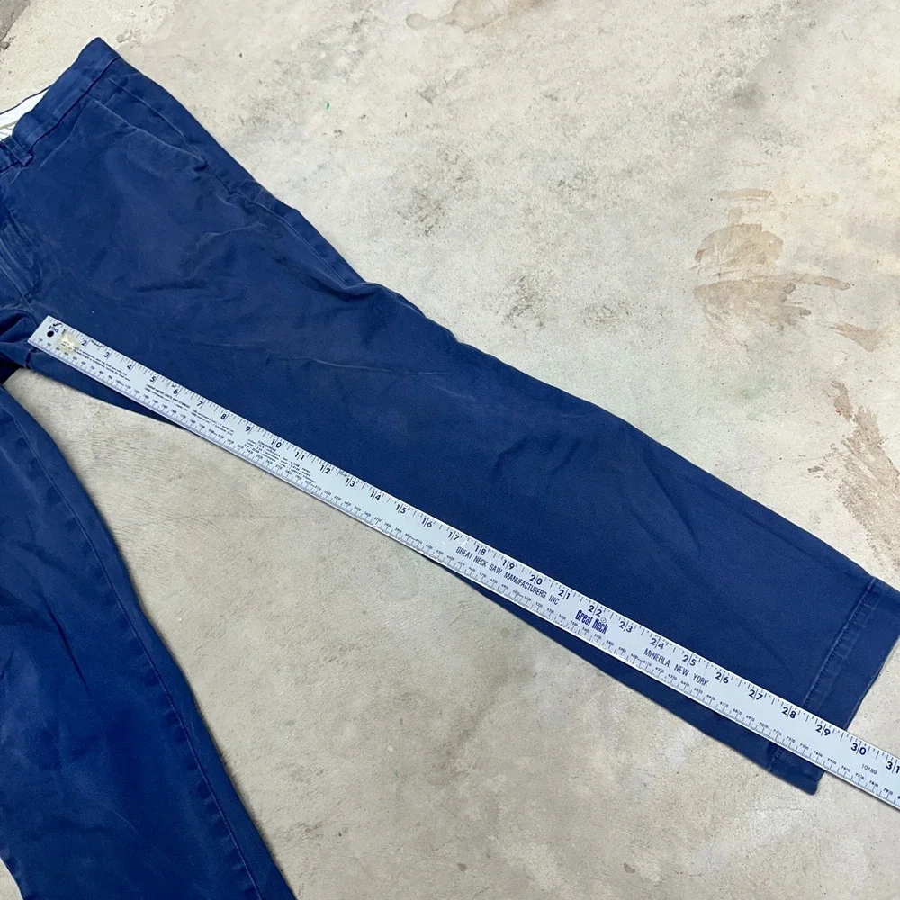 Banana‎ Republic Aiden Slim Fit Chinos Pants Blue Mens 30x32 Flat Front Casual